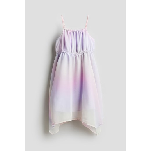 H & M - Asymetryczna sukienka szyfonowa - Różowy H & M 122 (6-7Y) H&M