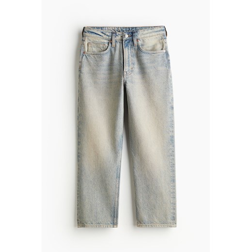 H & M - Straight High Cropped Jeans - Niebieski H & M 40 H&M