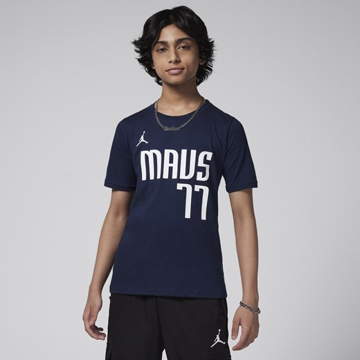 T-shirt dla dużych dzieci Jordan NBA Dallas Mavericks Statement Edition - Jordan M Nike poland