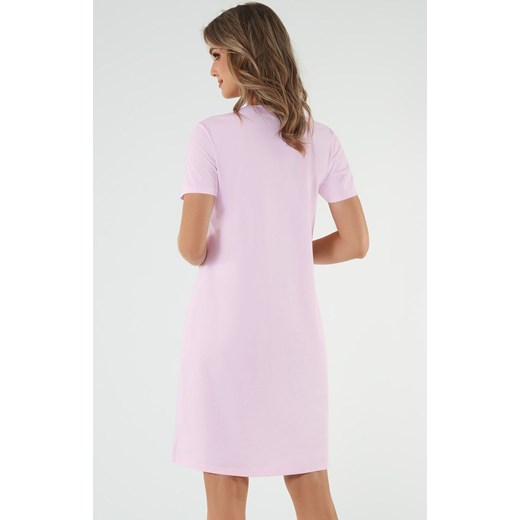 Koszula nocna damska na krótki rękaw różowa Lady, Kolor różowy, Rozmiar 3XL, Italian Fashion ze sklepu Primodo w kategorii Koszule nocne - zdjęcie 171538744