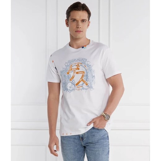 GUESS T-shirt JAPANESE IDEOG | Regular Fit ze sklepu Gomez Fashion Store w kategorii T-shirty męskie - zdjęcie 171539081