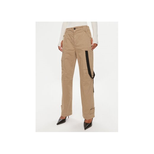 Pinko Spodnie materiałowe Caldo 101793 A15L Brązowy Wide Leg ze sklepu MODIVO w kategorii Spodnie damskie - zdjęcie 171540333