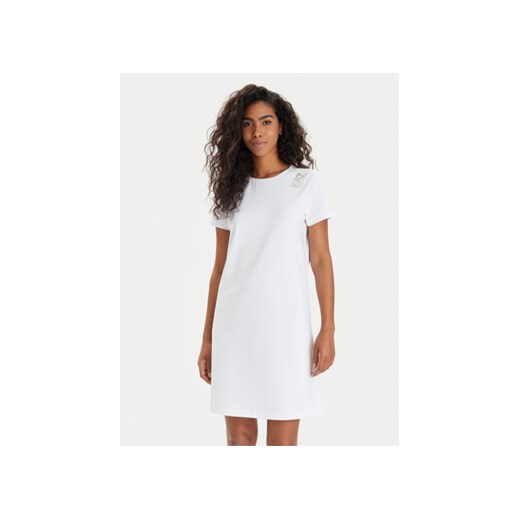 EA7 Emporio Armani Sukienka letnia 3DTA51 TJ01Z 1100 Biały Regular Fit ze sklepu MODIVO w kategorii Sukienki - zdjęcie 171540352