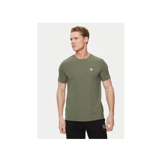 EA7 Emporio Armani T-Shirt 8NPT16 PJRGZ 1846 Zielony Regular Fit ze sklepu MODIVO w kategorii T-shirty męskie - zdjęcie 171540374