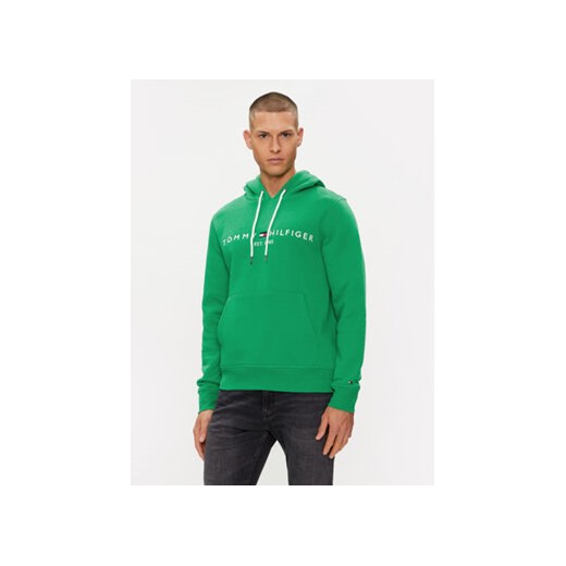 Tommy Hilfiger Bluza Logo MW0MW11599 Zielony Regular Fit ze sklepu MODIVO w kategorii Bluzy męskie - zdjęcie 171540854