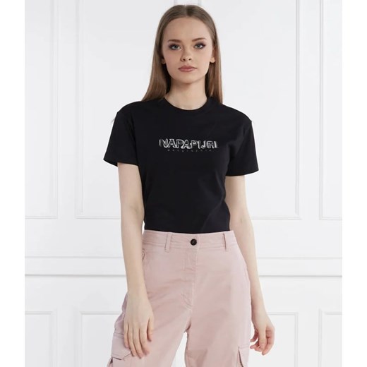 Napapijri T-shirt S-KREIS | Regular Fit ze sklepu Gomez Fashion Store w kategorii Bluzki damskie - zdjęcie 171542561