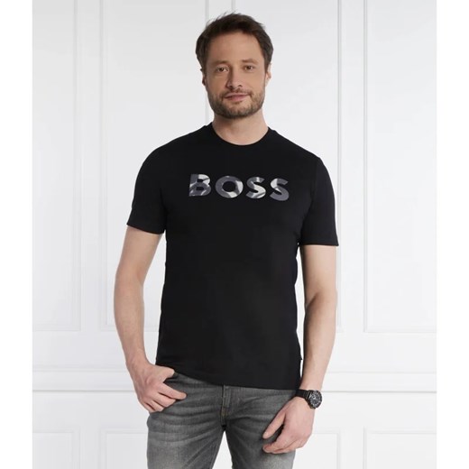 T-shirt męski BOSS HUGO w stylu młodzieżowym z krótkim rękawem