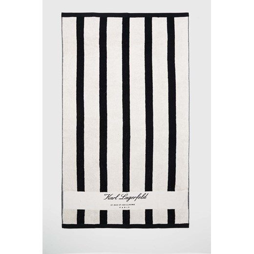 Karl Lagerfeld ręcznik bawełniany kolor czarny ze sklepu ANSWEAR.com w kategorii Ręczniki - zdjęcie 171543202
