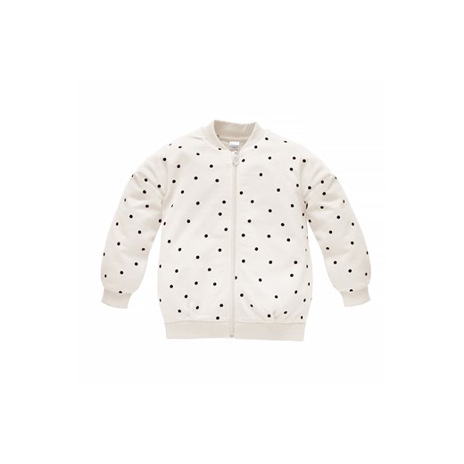 Rozpinana bluza dziewczęca w kolorze écru w groszki TRES BIEN - Pinokio ze sklepu 5.10.15 w kategorii Bluzy dziewczęce - zdjęcie 171545931