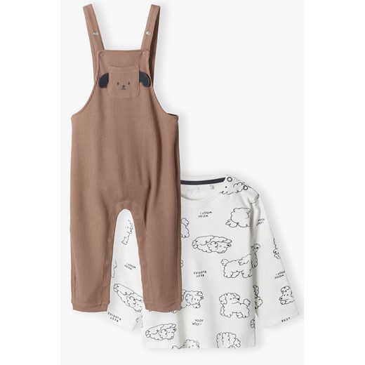 Komplet dla niemowlaka - spodnie ogrodniczki i bluzka - 5.10.15. ze sklepu 5.10.15 w kategorii Komplety niemowlęce - zdjęcie 171545993