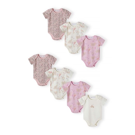7-pack body z krótkim rękawem dla dziewczynki ze sklepu 5.10.15 w kategorii Body niemowlęce - zdjęcie 171546023