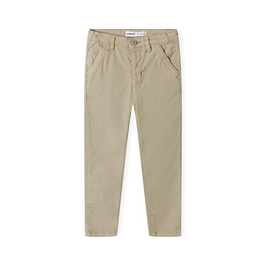 Beżowe spodnie typu chino dla chłopca ze sklepu 5.10.15 w kategorii Spodnie chłopięce - zdjęcie 171546032