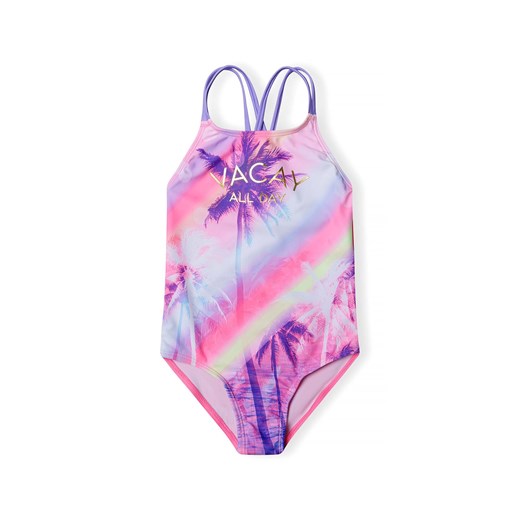 Jednoczęściowy różowy kostium kąpielowy z palmą ze sklepu 5.10.15 w kategorii Stroje kąpielowe - zdjęcie 171546070
