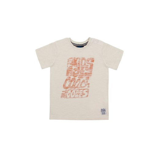 Chłopięca koszulka z krótkim rękawem beżowa ze sklepu 5.10.15 w kategorii T-shirty chłopięce - zdjęcie 171546200