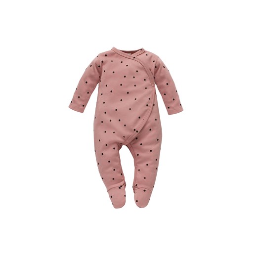 Kopertowy pajac niemowlęcy - różowy w groszki TRES BIEN - Pinokio ze sklepu 5.10.15 w kategorii Pajacyki - zdjęcie 171546431