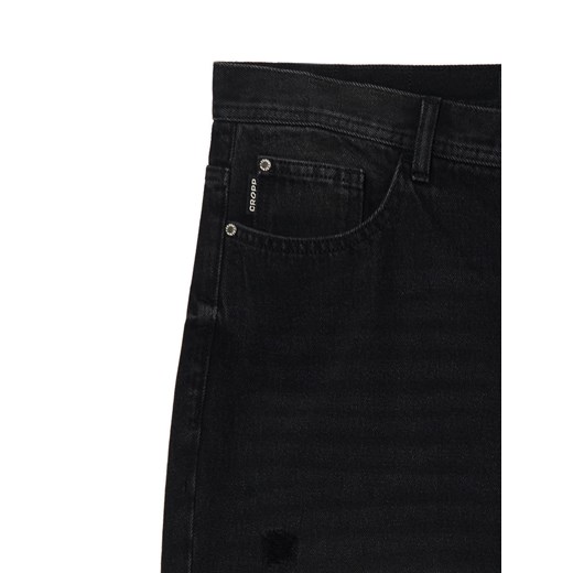 Cropp - Czarne jeansy loose baggy - czarny Cropp 34/34 Cropp