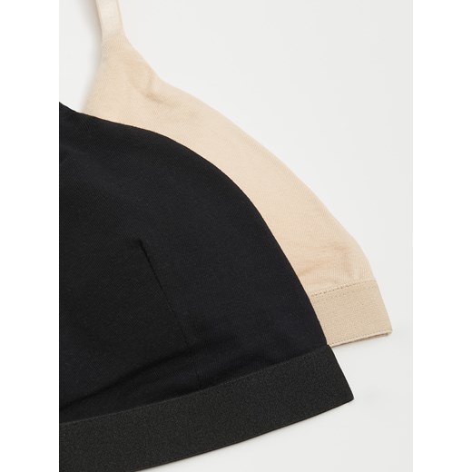 Cropp - 2 pack miękkich bawełnianych staników - wielobarwny Cropp L Cropp