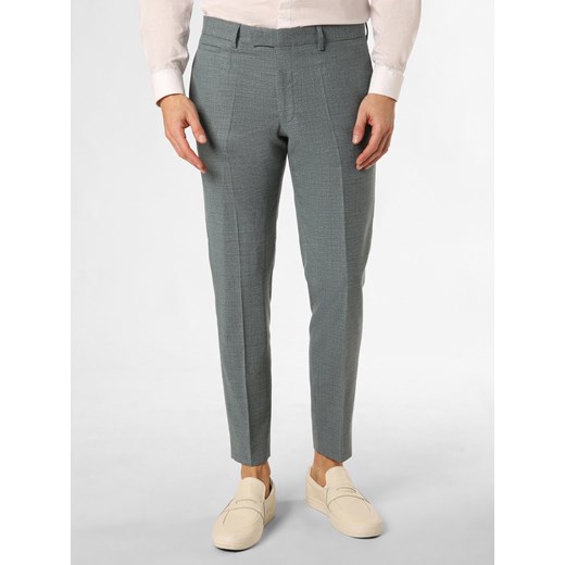 Strellson Spodnie - Kynd3 Mężczyźni Slim Fit petrol wypukły wzór tkaniny ze sklepu vangraaf w kategorii Spodnie męskie - zdjęcie 171547502