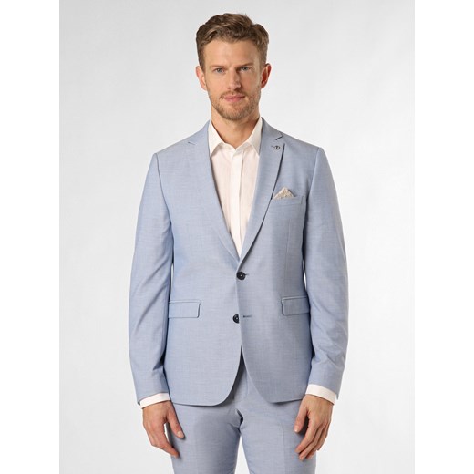 Finshley & Harding London Męska kurtka modułowa - Brixdon Mężczyźni Slim Fit jasnoniebieski jednolity ze sklepu vangraaf w kategorii Marynarki męskie - zdjęcie 171547511