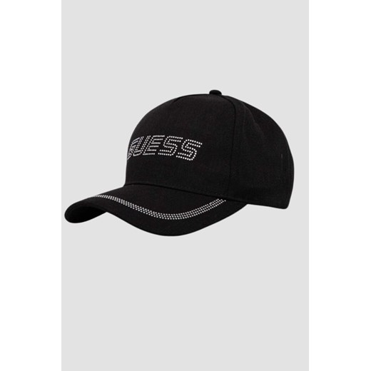 GUESS Czarna czapka z daszkiem Rhinestones Guess wyprzedaż outfit.pl