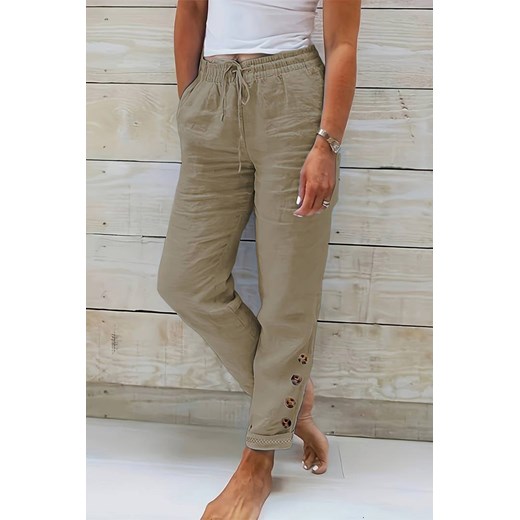 Spodnie PIODEMA BEIGE ze sklepu Ivet Shop w kategorii Spodnie damskie - zdjęcie 171548070