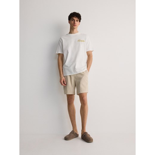 Reserved - T-shirt relaxed fit - złamana biel ze sklepu Reserved w kategorii T-shirty męskie - zdjęcie 171549394