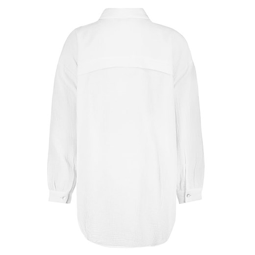 Koszula damska SUBLEVEL z bawełny biała z kołnierzykiem elegancka 