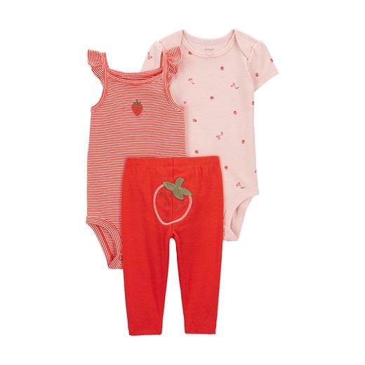 carter&apos;s 3-częściowy zestaw w kolorze jasnoróżowo-czerwonym ze sklepu Limango Polska w kategorii Komplety niemowlęce - zdjęcie 171550980