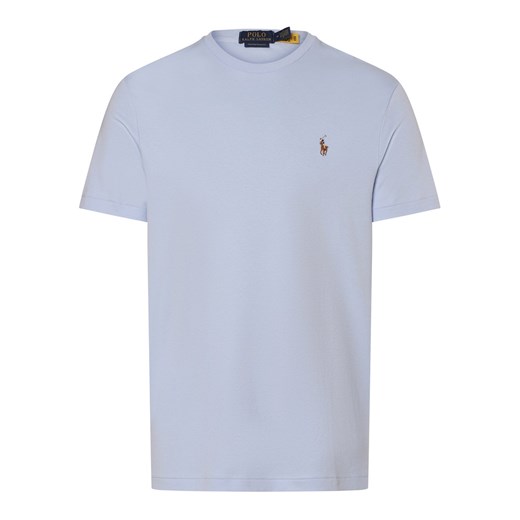 Polo Ralph Lauren T-shirt męski Mężczyźni Bawełna jasnoniebieski jednolity ze sklepu vangraaf w kategorii T-shirty męskie - zdjęcie 171552261
