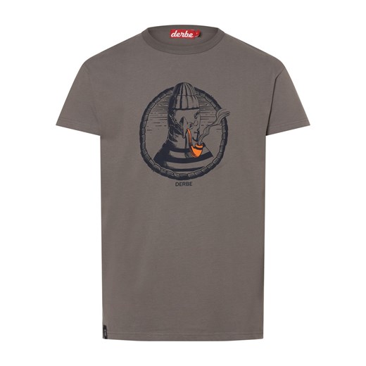Derbe T-shirt męski Mężczyźni Bawełna szary nadruk ze sklepu vangraaf w kategorii T-shirty męskie - zdjęcie 171552263