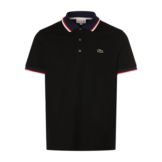 Lacoste Męska koszulka polo Mężczyźni Bawełna czarny jednolity ze sklepu vangraaf w kategorii T-shirty męskie - zdjęcie 171552273