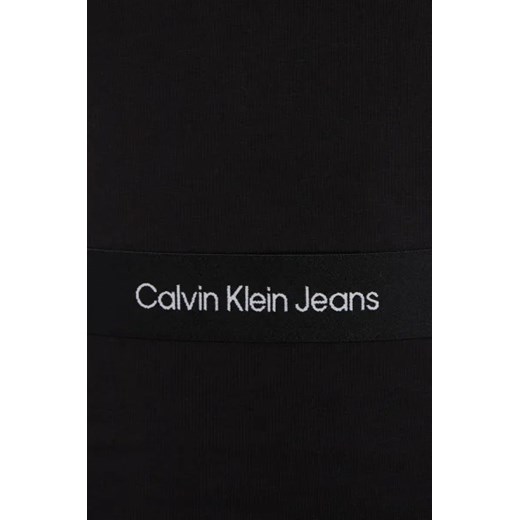 Sukienka Calvin Klein mini casualowa na wiosnę z okrągłym dekoltem na ramiączkach 