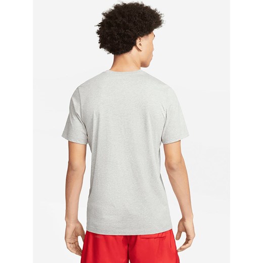 Szary t-shirt męski Nike z krótkim rękawem 