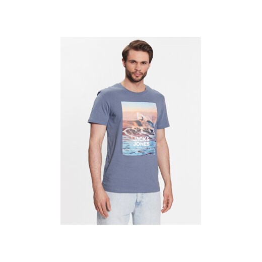 Jack&Jones T-Shirt Gem 12221007 Niebieski Regular Fit ze sklepu MODIVO w kategorii T-shirty męskie - zdjęcie 171557091
