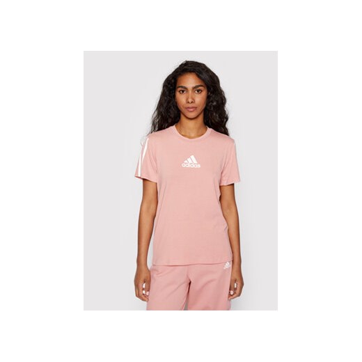 adidas Koszulka techniczna HD1790 Różowy Regular Fit ze sklepu MODIVO w kategorii Bluzki damskie - zdjęcie 171557100