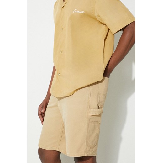 Carhartt WIP szorty bawełniane Single Knee Short kolor beżowy I027942.1YH3K ze sklepu PRM w kategorii Spodenki męskie - zdjęcie 171560413