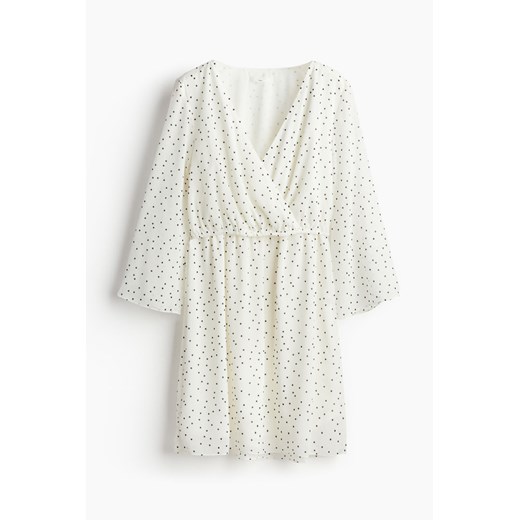 H & M - MAMA Szyfonowa sukienka dla karmiącej - Biały ze sklepu H&M w kategorii Sukienki ciążowe - zdjęcie 171560571