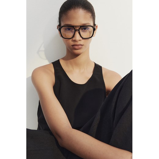 H & M - Okulary z filtrem niebieskiego światła - Czarny ze sklepu H&M w kategorii Okulary przeciwsłoneczne damskie - zdjęcie 171560683
