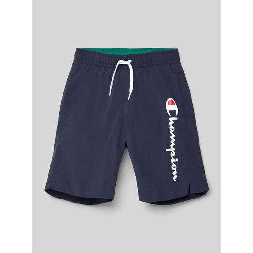 Spodenki kąpielowe z nadrukiem z logo ze sklepu Peek&Cloppenburg  w kategorii Kąpielówki chłopięce - zdjęcie 171560922