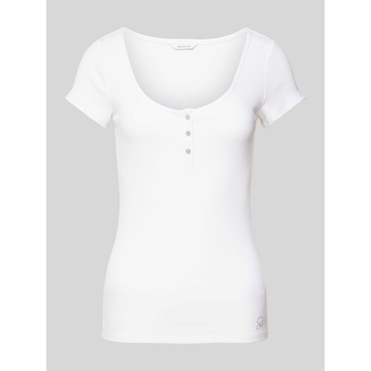 T-shirt z krótką listwą guzikową ze sklepu Peek&Cloppenburg  w kategorii Bluzki damskie - zdjęcie 171561251