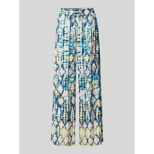 Spodnie materiałowe z wiskozy z efektem batiku ze sklepu Peek&Cloppenburg  w kategorii Spodnie damskie - zdjęcie 171561570