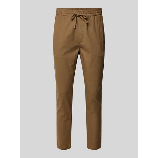 Spodnie o kroju tapered fit z dodatkiem streczu model ‘LINUS’ ze sklepu Peek&Cloppenburg  w kategorii Spodnie męskie - zdjęcie 171562023