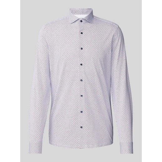 Koszula biznesowa o kroju body fit ze wzorem na całej powierzchni ze sklepu Peek&Cloppenburg  w kategorii Koszule męskie - zdjęcie 171562331