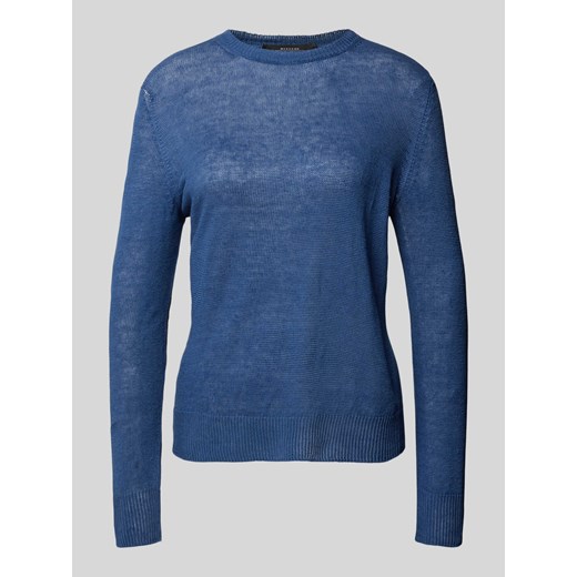Sweter z dzianiny z czystego lnu model ‘ATZECO’ ze sklepu Peek&Cloppenburg  w kategorii Swetry damskie - zdjęcie 171562763