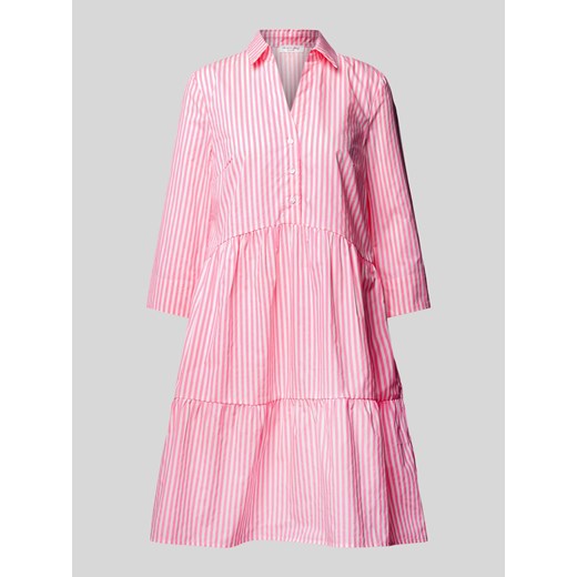 Sukienka koszulowa o długości do kolan ze wzorem w paski ze sklepu Peek&Cloppenburg  w kategorii Sukienki - zdjęcie 171562781