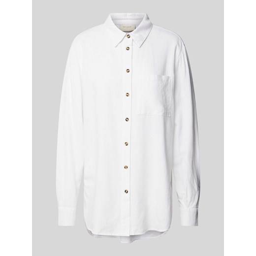 Bluzka lniana stylizowana na denim model ‘Lava’ ze sklepu Peek&Cloppenburg  w kategorii Koszule damskie - zdjęcie 171562821
