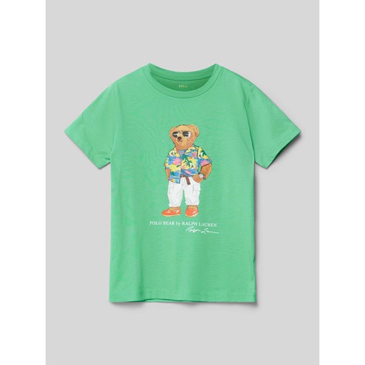T-shirt z nadrukiem z logo ze sklepu Peek&Cloppenburg  w kategorii T-shirty chłopięce - zdjęcie 171562833