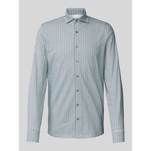 Koszula biznesowa o kroju body fit ze wzorem na całej powierzchni ze sklepu Peek&Cloppenburg  w kategorii Koszule męskie - zdjęcie 171563121