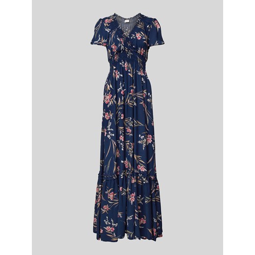 Długa sukienka z dekoltem w serek ze sklepu Peek&Cloppenburg  w kategorii Sukienki - zdjęcie 171563150