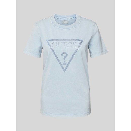 T-shirt z obszyciem z kamieni stras ze sklepu Peek&Cloppenburg  w kategorii Bluzki damskie - zdjęcie 171563441